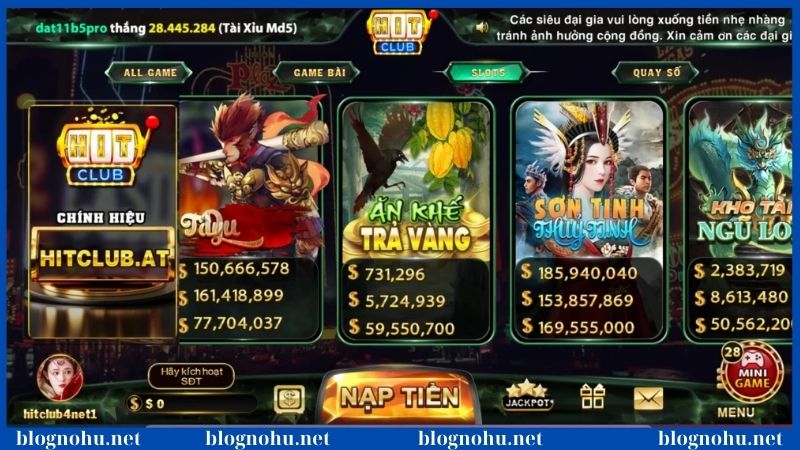 Thiên đường nổ hũ online HitClub chiều lòng mọi dân chơi