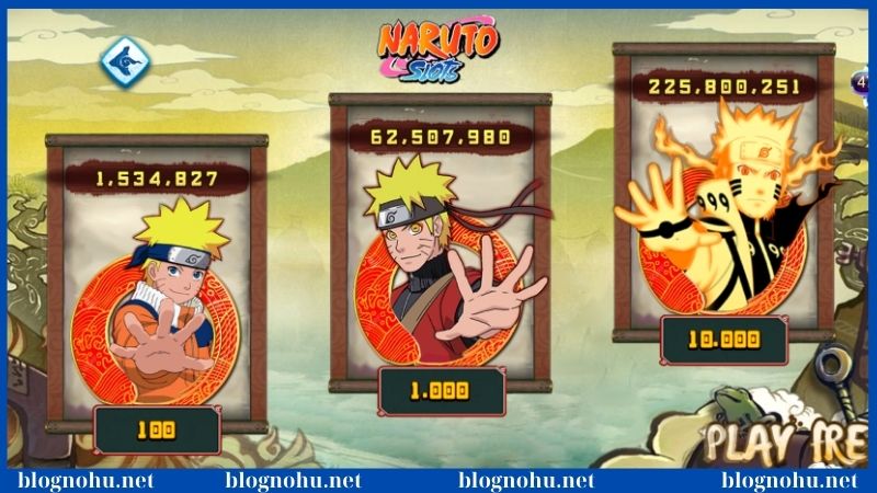 Nổ hũ 789Club - Game slot nhận lộc thưởng siêu khủng 4 Naruto Slot chinh phục trái tim của mọi dân chơi