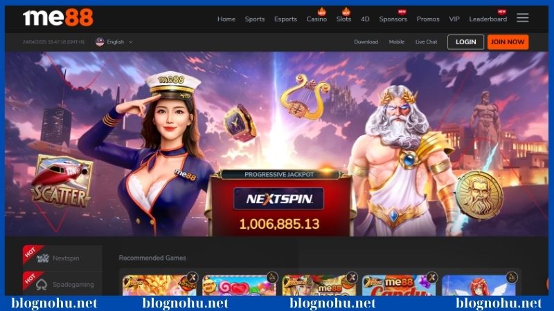 Nổ hũ Me88 - Tất tần tật về nền tảng game slot cực chất 2 NextSpin liên kết nổ hũ Me88 cung cấp sản phẩm chất lượng