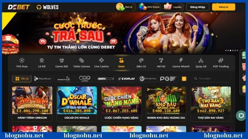 Nổ hũ DEBET - Quay slot đổi thưởng siêu khủng hàng ngày 1 Nổ hũ DEBET mang đến cơ hội đổi thưởng siêu khủng hàng ngày